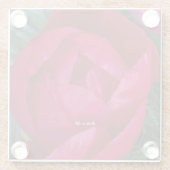 Schöne blühende Rote Peony Glasuntersetzer (Rückseite)