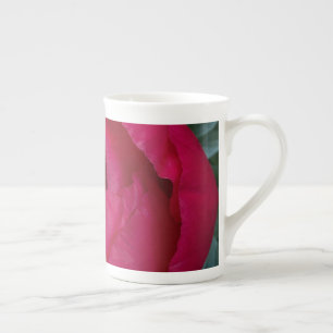 Schöne blühende Rote Peony Porzellantasse
