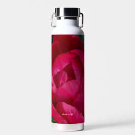 Schöne blühende Rote Peony Trinkflasche