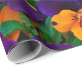 Schöne blühende Stiefmütterchen im Garten Geschenkpapier (Rolleneckpunkt)