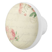 Schöne blühende Vintage Rose Design Keramikknauf (Rechts)