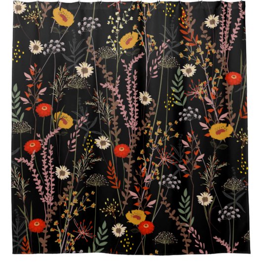 Schöne blühende Wiesen-Blume Duschvorhang (Vorderseite)