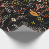 Schöne blühende Wiesenblumen Muster Geschenkpapier (Ecke)