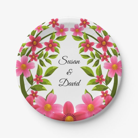 Schöne Blume 1 Wedding_GC - Paper Tellers Pappteller (Vorderseite)