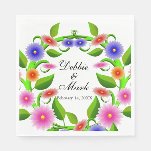Schöne Blume 2 Wedding_GC - Paper Napkins Serviette (Vorderseite)