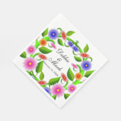 Schöne Blume 2 Wedding_GC - Paper Napkins Serviette (Ecke)