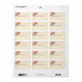 Schöne Blume Adressaufkleber (Vorne)