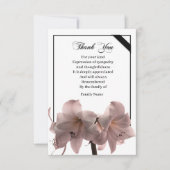 Schöne Blume Amaryllis Dankeskarte (Vorderseite)