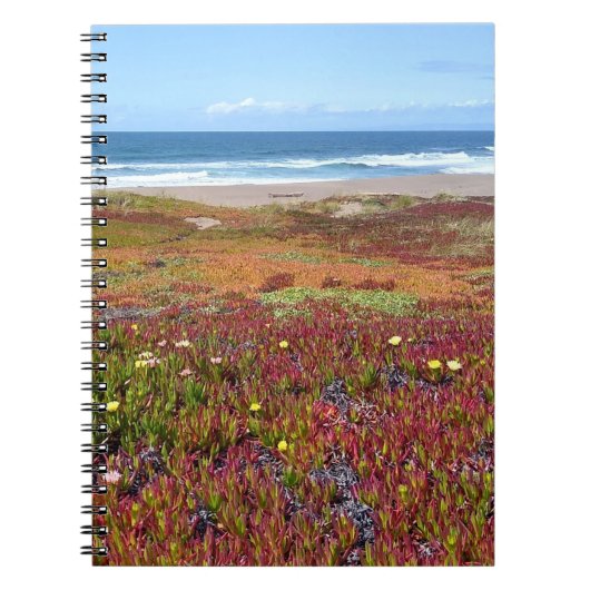 Schöne Blume an der Küste - Meeresansicht - Zeitsc Notizblock (Vorderseite)