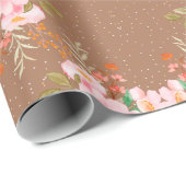 Schöne Blume-Anordnung in Braun Geschenkpapier (Rolleneckpunkt)