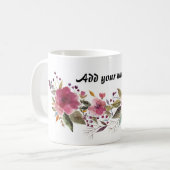 Schöne Blume (Anpassbar) Kaffeetasse (Vorderseite Links)