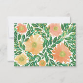 Schöne Blume Aquarellmalerei RSVP-Karte Einladung (Rückseite)