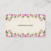 Schöne Blume auf hellbeige Visitenkarte (Vorderseite)