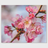 Schöne Blume aus rosa Sakura Geschenkpapier (Flach)