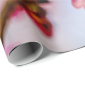 Schöne Blume aus rosa Sakura Geschenkpapier (Rolleneckpunkt)