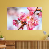 Schöne Blume aus rosa Sakura im Frühling Leinwanddruck (Insitu (Wohnzimmer))