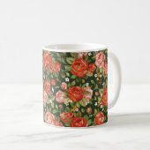 Schöne Blume aus Torf nahtlos Kaffeetasse (VorderseiteRechts)