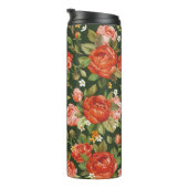 Schöne Blume aus Torf nahtlos Thermosbecher (Nach rechts gedreht)
