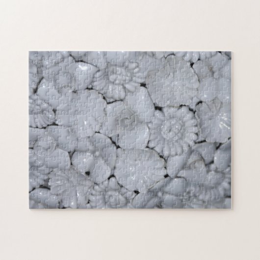 Schöne Blume aus weißem Porzellan Puzzle (Horizontal)