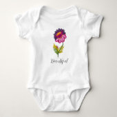 Schöne Blume Baby Strampler (Vorderseite)