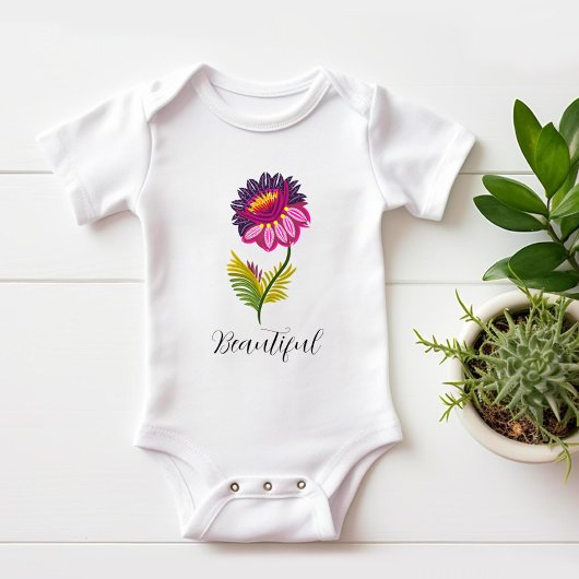 Schöne Blume Baby Strampler