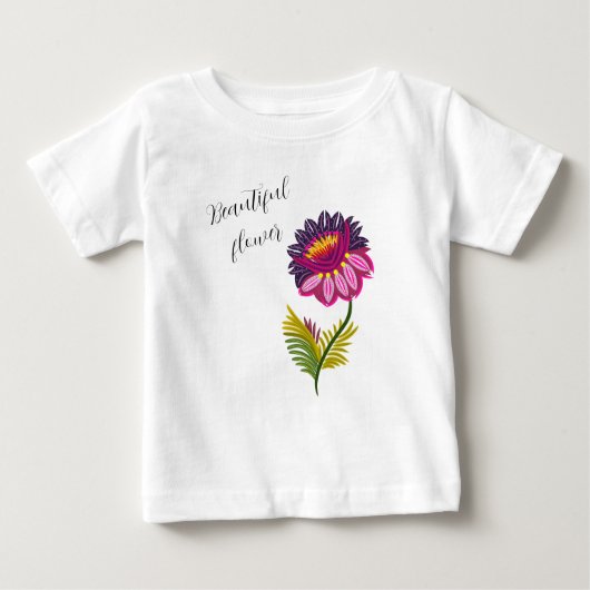Schöne Blume Baby T-shirt (Vorderseite)