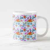 Schöne Blume Blätter Muster-6587 Jumbo-Tasse (Rechts)