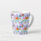 Schöne Blume Blätter Muster-6587 Milchtasse (Rechte Ecke)