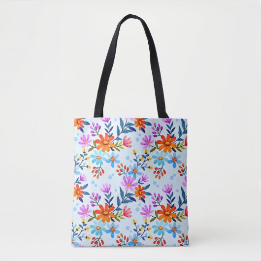 Schöne Blume Blätter Muster-6587 Tasche (Vorderseite)