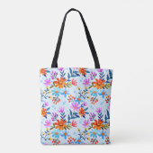 Schöne Blume Blätter Muster-6587 Tasche (Rückseite)