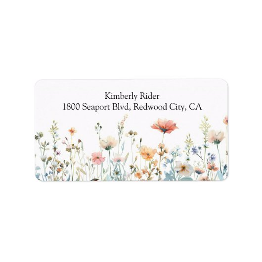 Schöne Blume Bloom Adressaufkleber (Vorne)