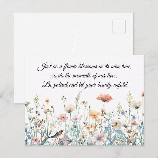 Schöne Blume Bloom Postkarte (Vorne/Hinten)