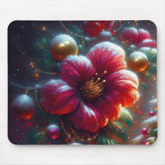 Schöne Blume blüht auf Desktop/Laptop-Computer Mousepad (Vorne)