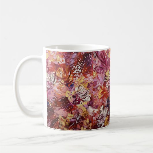 Schöne Blume Blumenfarben Feminée Tasse Cup (Links)