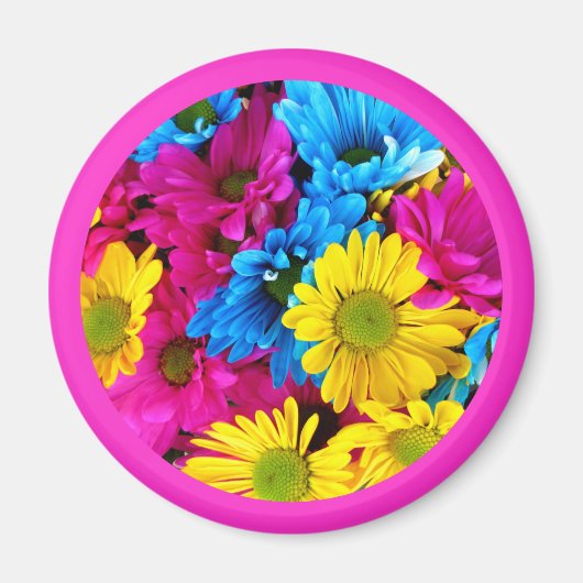 Schöne Blume Blumenkreislauf Design rosa Grenze Magnet (Vorne)
