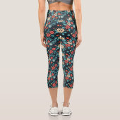 Schöne Blume Blumenmuster-48965 Capri Leggings (Rückseite)