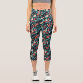 Schöne Blume Blumenmuster-48965 Capri Leggings (Vorderseite)