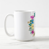 Schöne Blume Botanische Aquarellmalerei Kaffeetasse (Links)