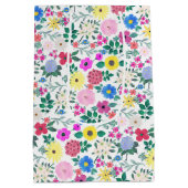 Schöne Blume Botanische Aquarellmalerei Mittlere Geschenktüte (Rückseite)