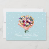 Schöne Blume-Bouquet Muttertagskarte Einladung (Vorderseite)