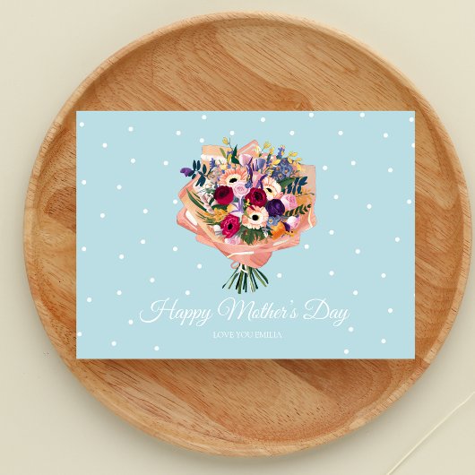 Schöne Blume-Bouquet Muttertagskarte Einladung