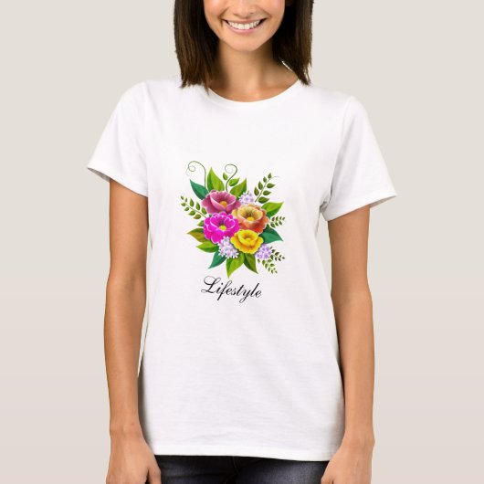 Schöne Blume Bouquet T-Shirt (Vorderseite)