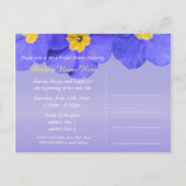 Schöne Blume Brautparty Einladungspostkarte (Rückseite)