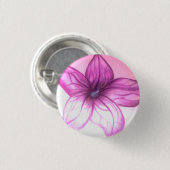 Schöne Blume Button (Vorne & Hinten)