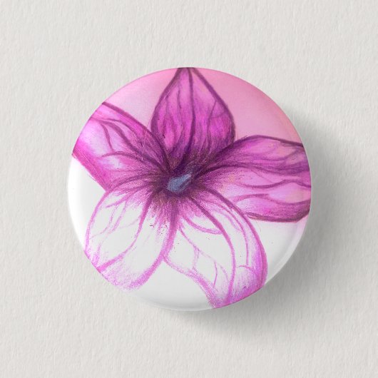 Schöne Blume Button (Vorderseite)