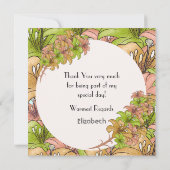 Schöne Blume Dankeskarte (Rückseite)