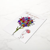 Schöne Blume Denken Sie an Ihre Grußkarte Folieneinladung (Gedreht)