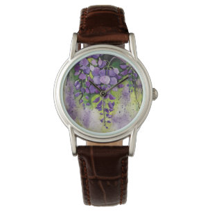 Schöne Blume der Wisteria Armbanduhr