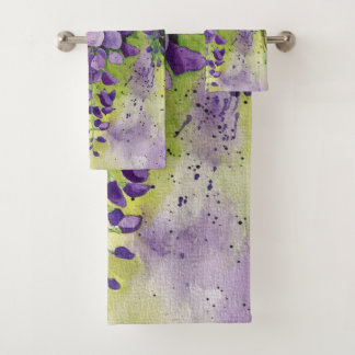 Schöne Blume der Wisteria Badhandtuch Set