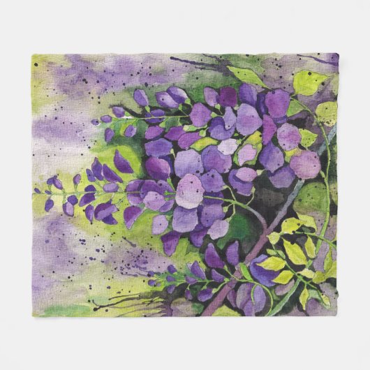 Schöne Blume der Wisteria Fleece B (Vorderseite (Horizontal))